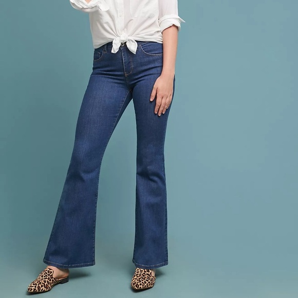 Anthropologie Pilcro Flare Jeans Medium Wash Size 31 High Rise Bootcut - Picture 1 of 10